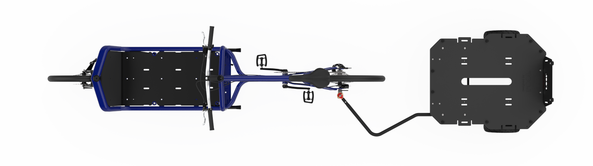 Remorque vélo cargo étroite